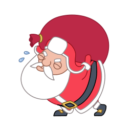 Santa Heavy Bag Sticker