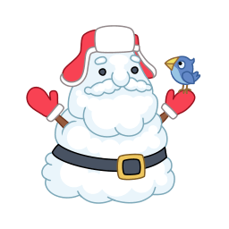 Santa Snowman Sticker