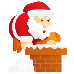 Santa Chimney Sticker