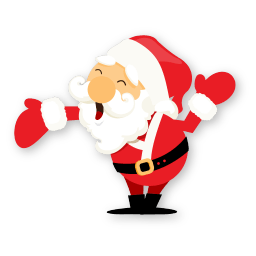 Santa Hand Sticker