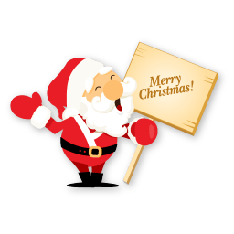 Santa Merry Christmas Sticker