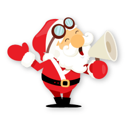 Santa Shout Sticker