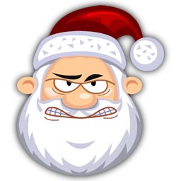 Angry Santaclaus Sticker