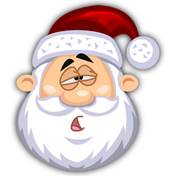 Tired Santaclaus Sticker