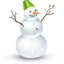 Snowman Green Bucket Sticker