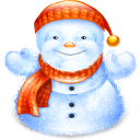 Fat Snowman Sticker