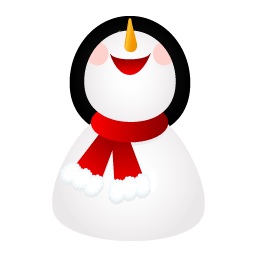 Smiling Snowman Sticker