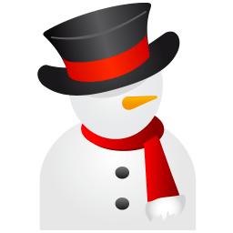 Snowman Black Hat Sticker