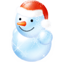 Blue Snowman Sticker