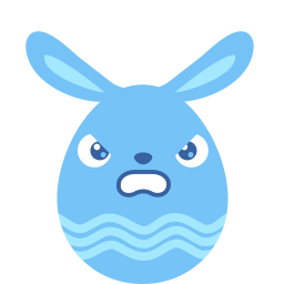 Blue Angry Sticker