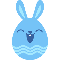 Blue Happy Sticker