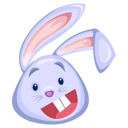 Blue Rabbit Sticker