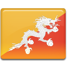 Bhutan Flag Sticker