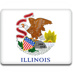 Illinois Flag Sticker