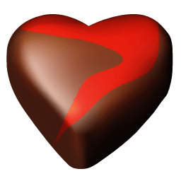 Chocolate Hearts 12 Sticker