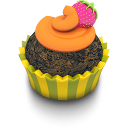 Chocolate Orange Cupcake Sticker