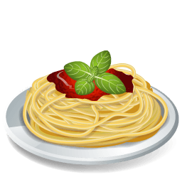 Dish Pasta Spaghetti Sticker