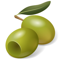 Fruit Olive Green Sticker