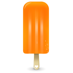 Ice Cream Orange Sticker