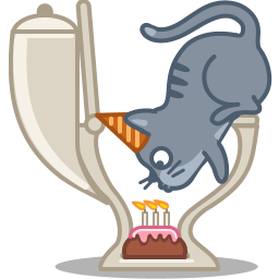 Cat Birthday Sticker