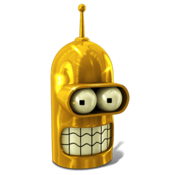 Bender Glorious Golden Sticker