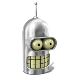 Bender Shiny Metal Sticker