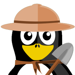 Archaeologist Tux Sticker