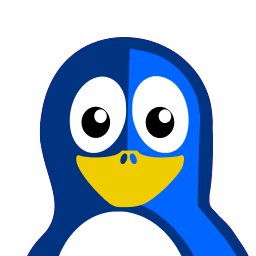 Blue Tux Sticker