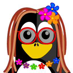 Hippie Tux Sticker