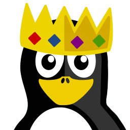 King Tux Sticker