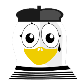 Mime Tux Sticker