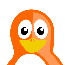 Orange Tux Sticker