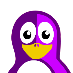 Purple Tux Sticker