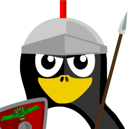 Roman Soldier Tux Sticker