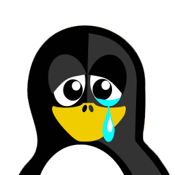 Sad Tux Sticker