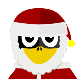 Santa Tux Sticker