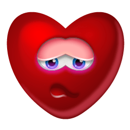 Heart Shy Sticker