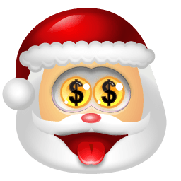 Santa Claus Money Sticker