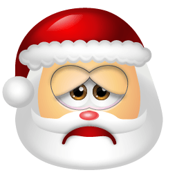 Santa Claus Sad Sticker