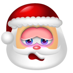 Santa Claus Shy Sticker