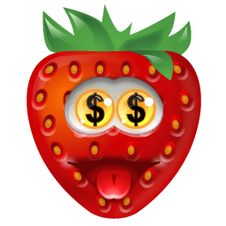 Strawberry Money Sticker