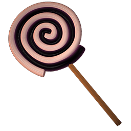 Lolly Spiral Black Sticker