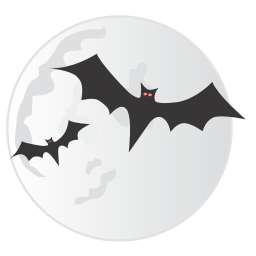 Bats Moon Sticker