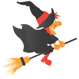 Witch Broom Sticker