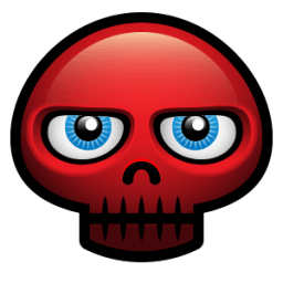 Red Skull Sticker