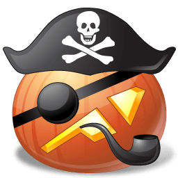 Pumpkin Pirate Captain Sticker