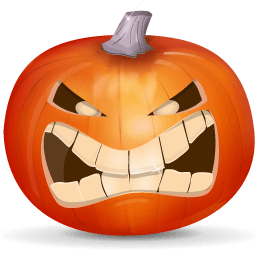 Pumpkin Angry Dark Sticker