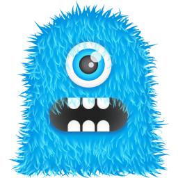 Blue Monster Sticker