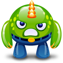 Green Monster Angry Sticker