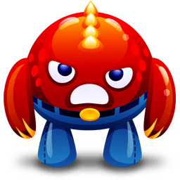 Red Monster Angry Sticker